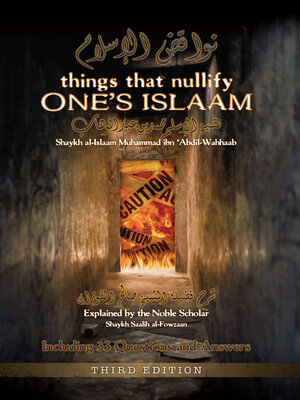 cover image of Things that Nullify One's Islaam